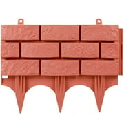 WMGHA Interlocking Border Edging - Stone -Like Poly Construction for Garden,Lawn,Landscape Edging - Water Resistant Border for Containing Trees, Flower Beds, Walkways -Easy to Install -1 Pack